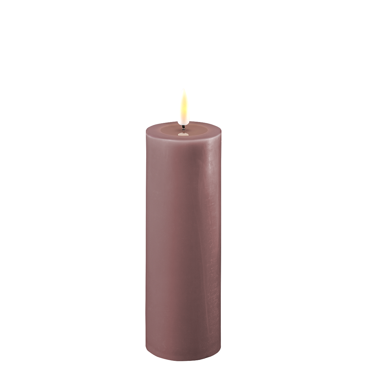 LED Stumpenkerze Real Flame lila