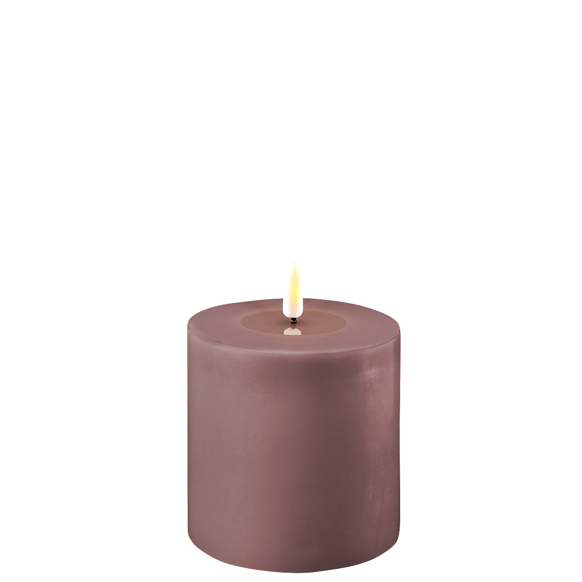LED Stumpenkerze Real Flame lila
