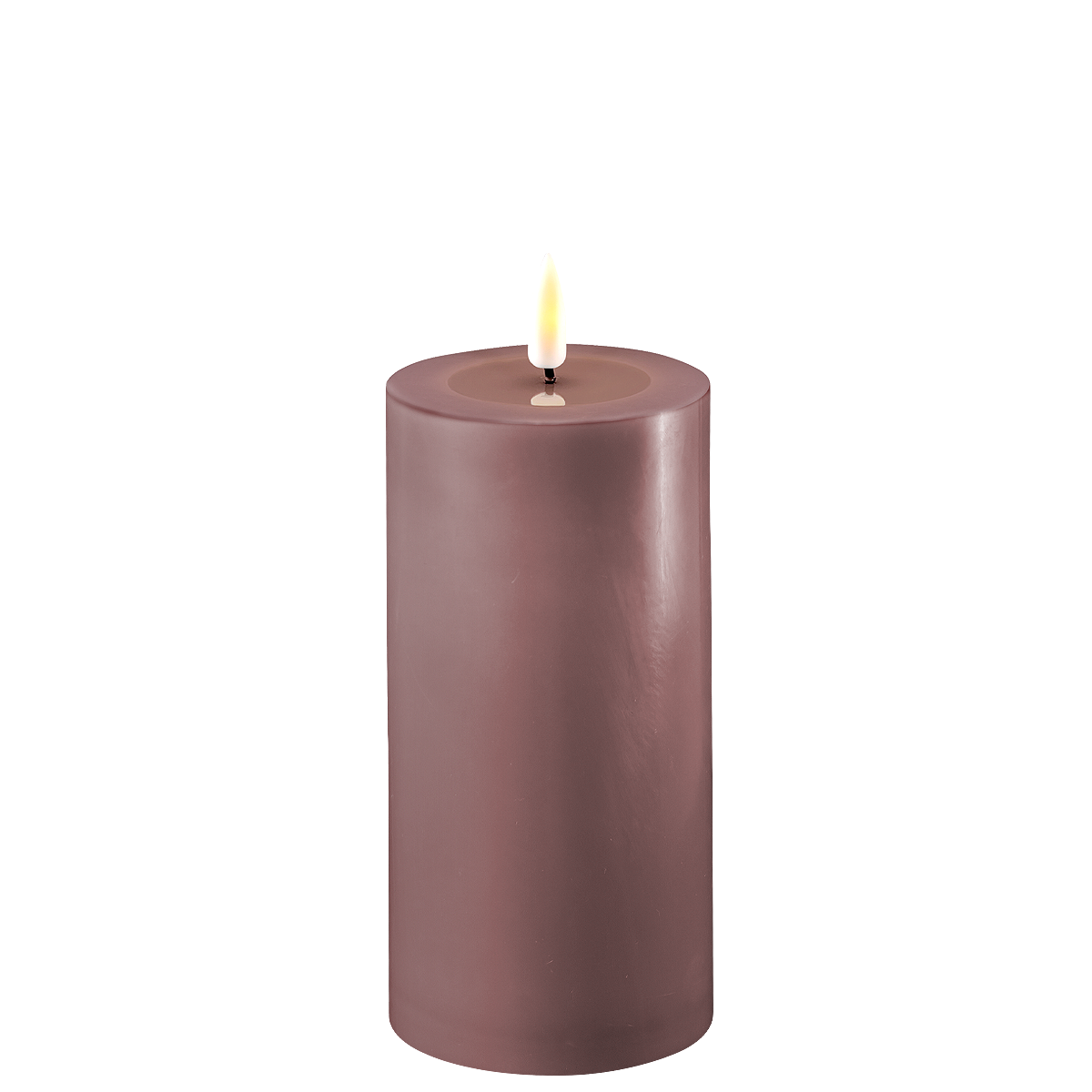 LED Stumpenkerze Real Flame lila