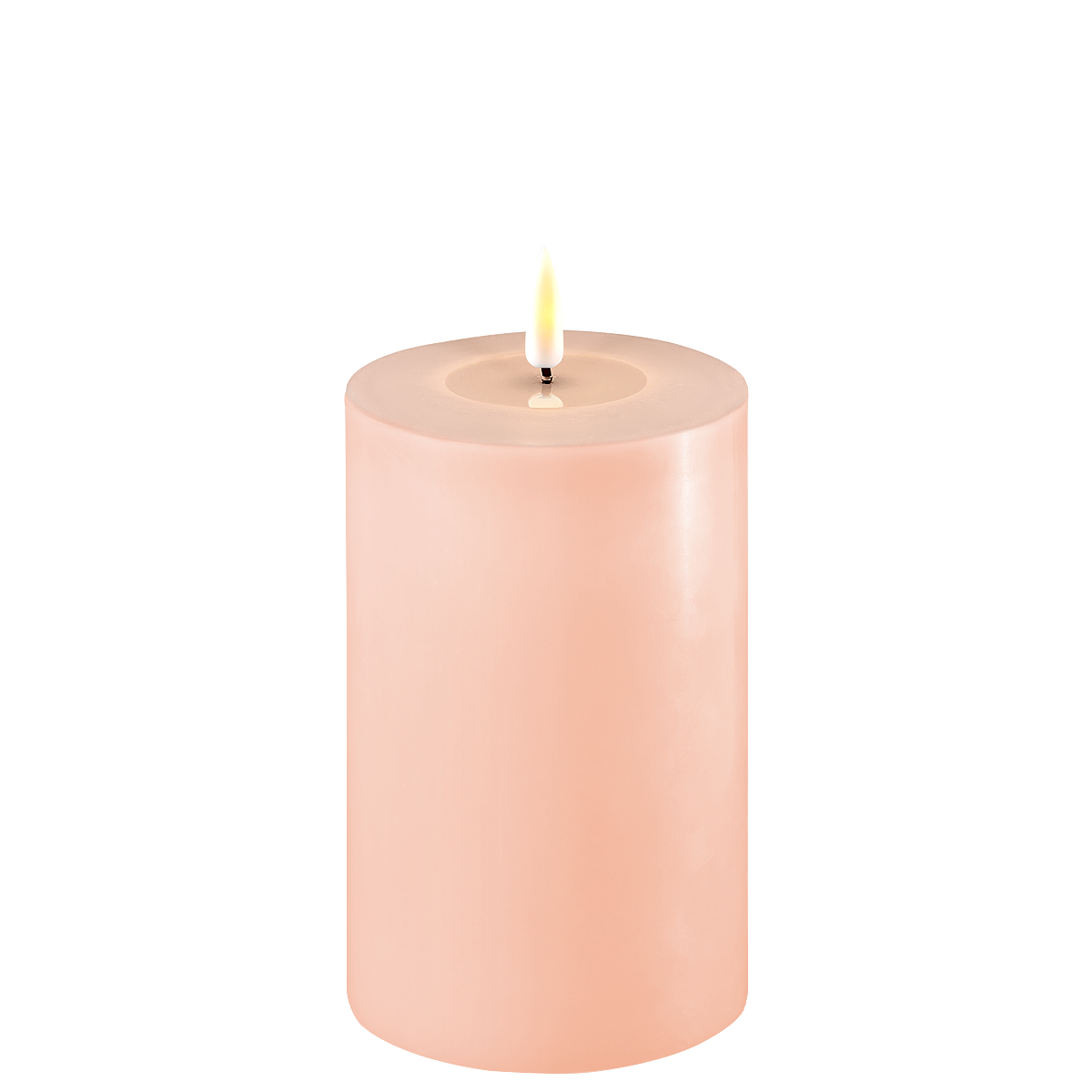 LED Stumpenkerze Real Flame rosa