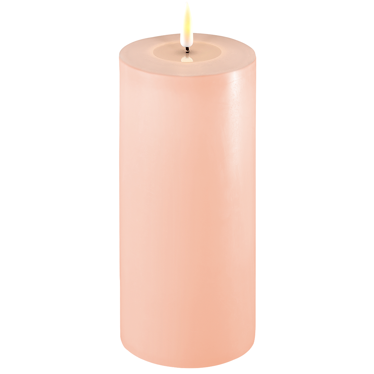 LED Stumpenkerze Real Flame rosa