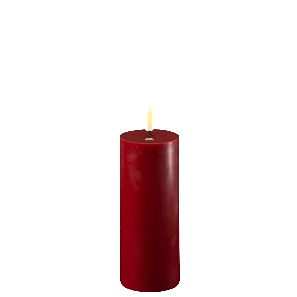 Deluxe Homeart LED Stumpenkerze Real Flame bordeaux Preview Image