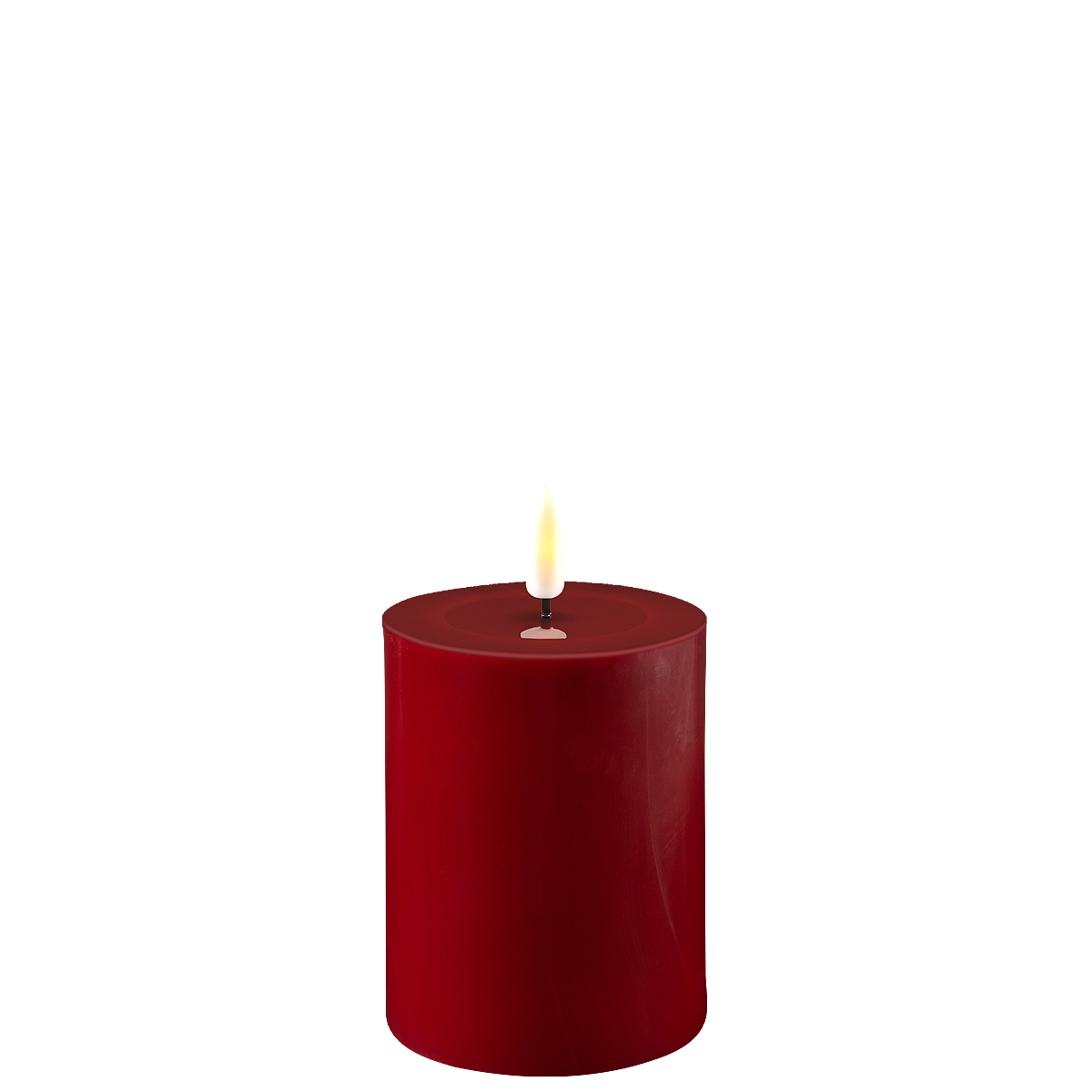 LED Stumpenkerze Real Flame bordeaux