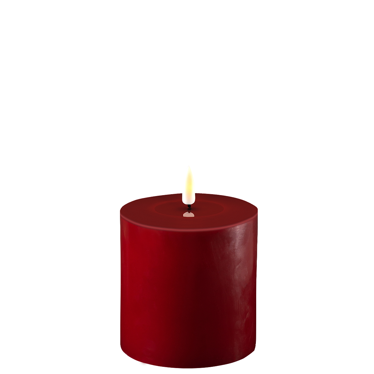 LED Stumpenkerze Real Flame bordeaux