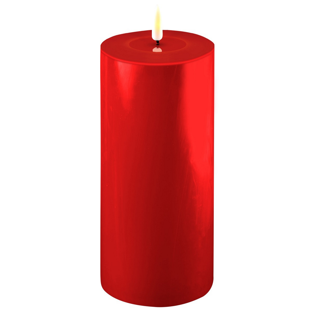 Deluxe Homeart LED Stumpenkerze Real Flame rot Preview Image