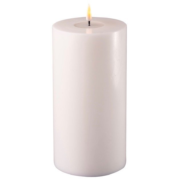 LED Stumpenkerze Real Flame weiß