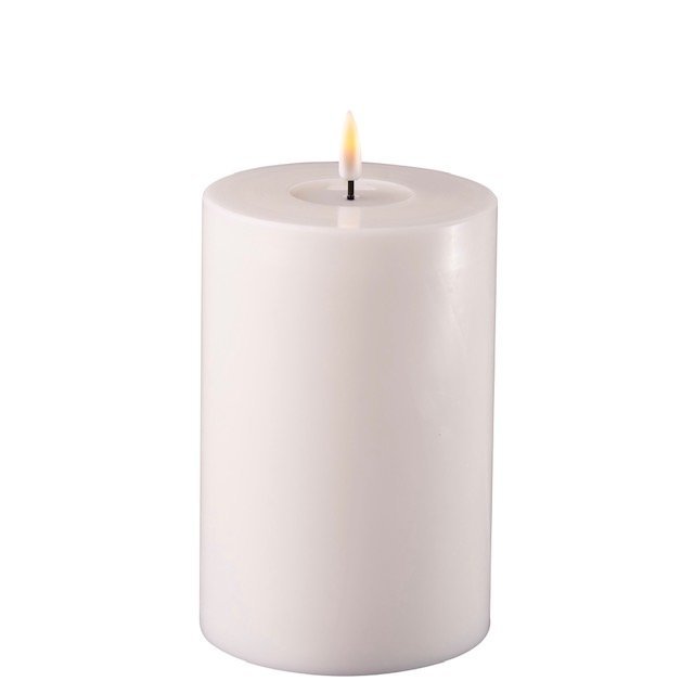 LED Stumpenkerze Real Flame weiß