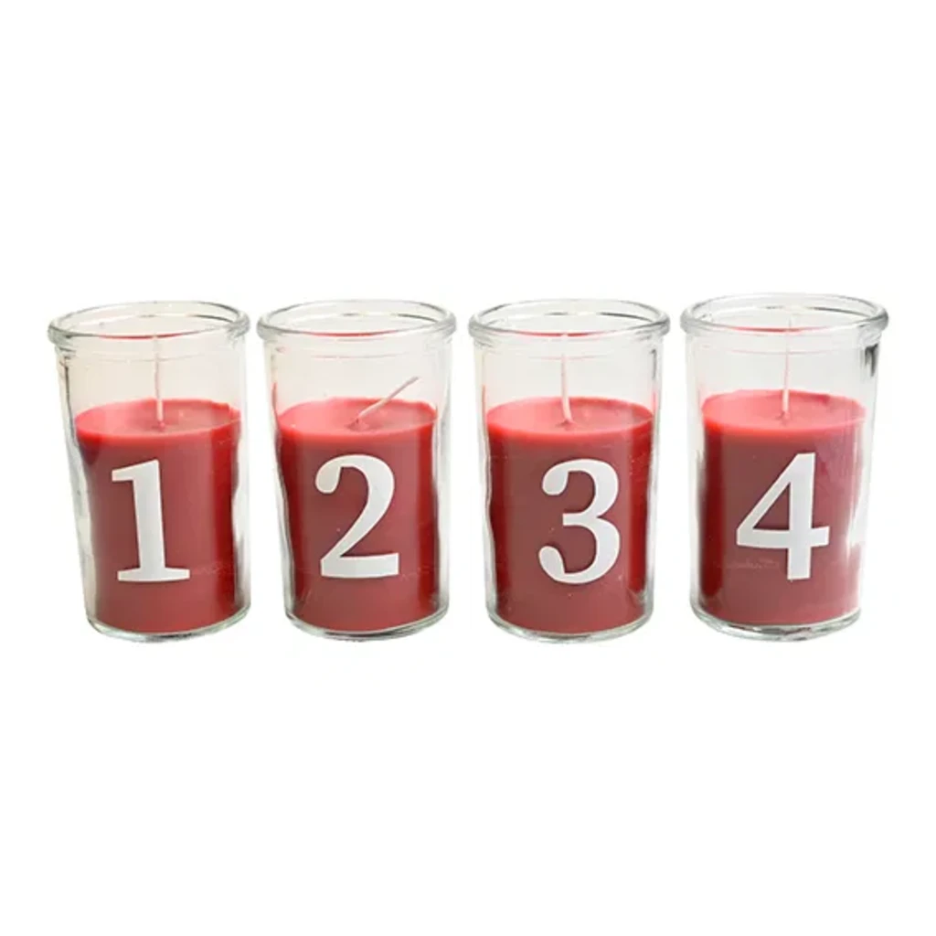 Adventskerze im Glas