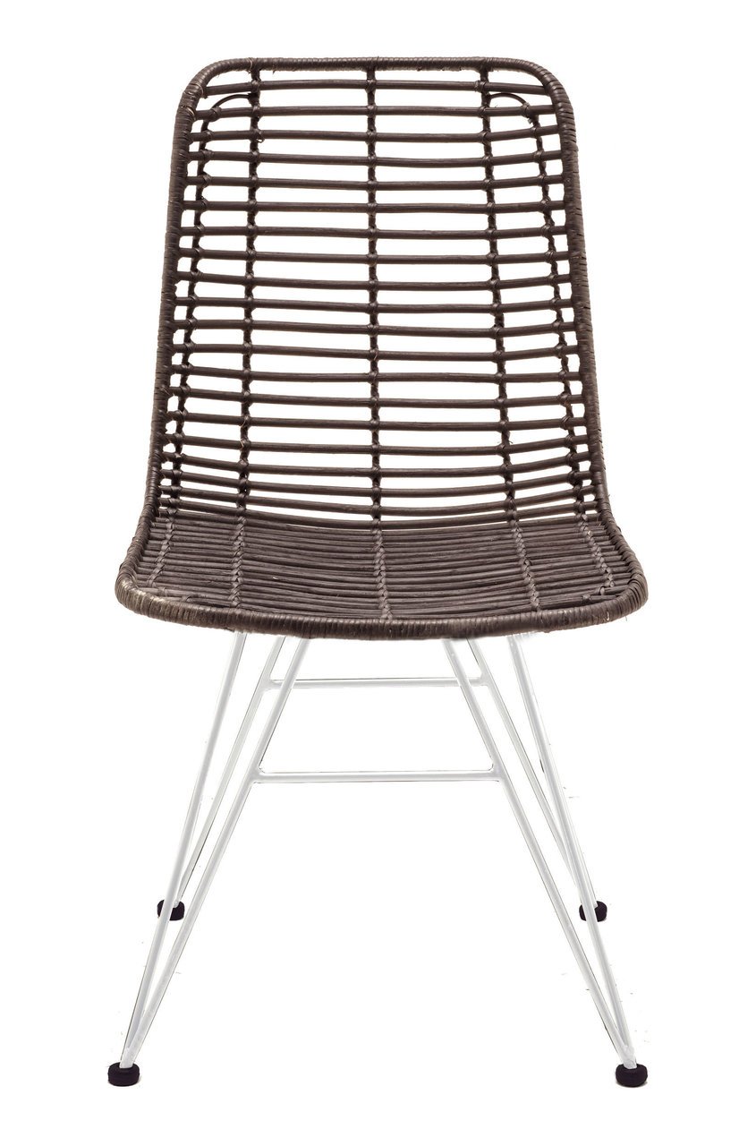 Rattan-Stuhl mit Metall Gestell
