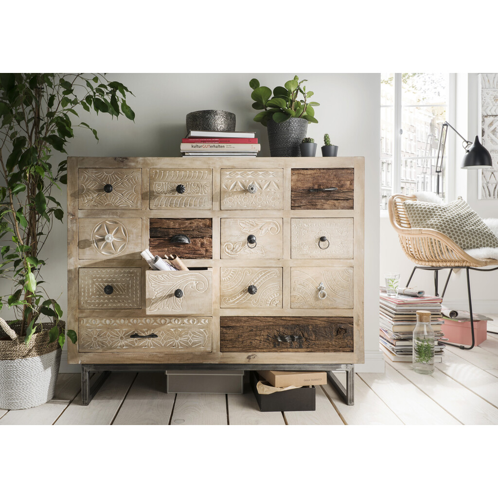 Faktorei Unikat-Sideboard Ethno 3 Altholz recycelt Preview Image