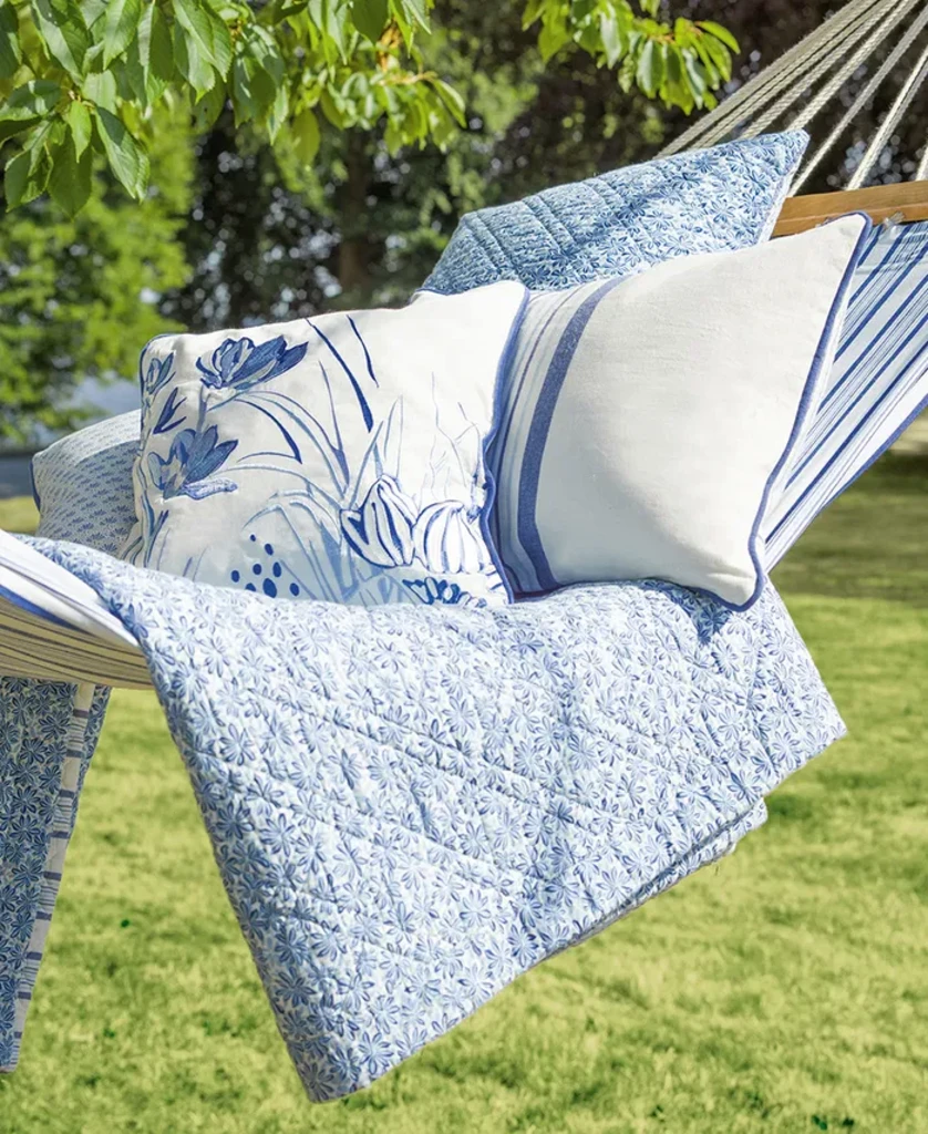 GreenGate Kissenbezug Linea blue Preview Image