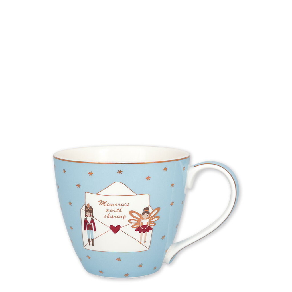 GreenGate Mug Xmas Letter pale blue Preview Image