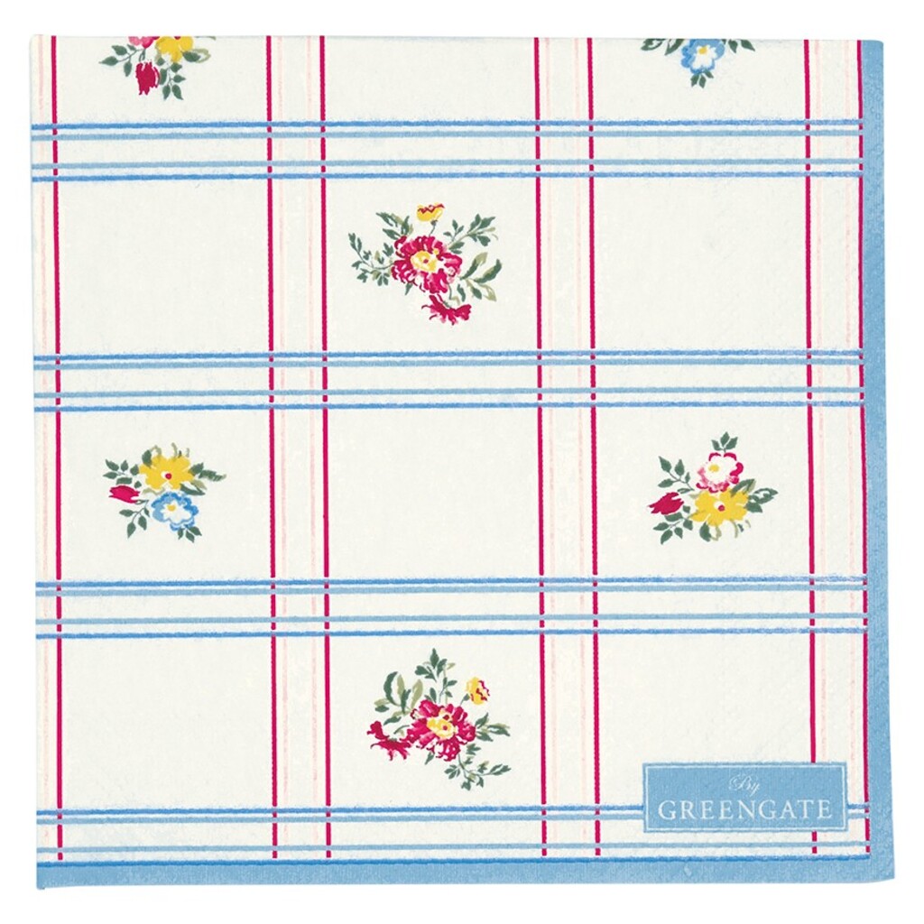GreenGate Papierservietten Gaby White 20er-Set Preview Image