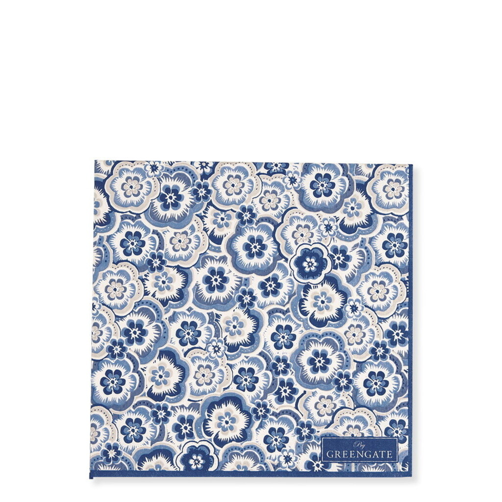 GreenGate Papierservietten Selma Dusty Blue Preview Image