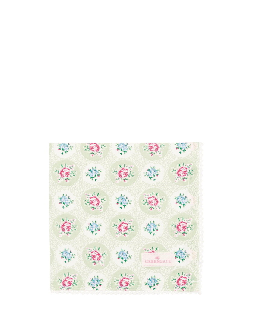 Stoffserviette Elle mit Spitze pale green