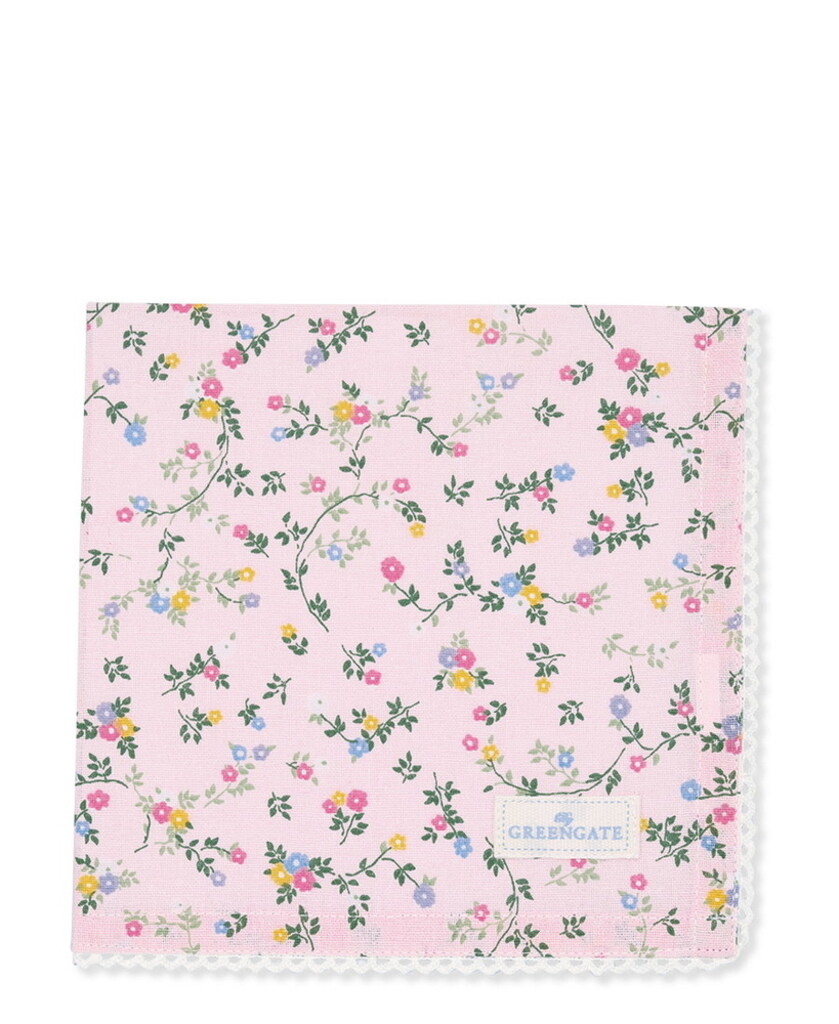 GreenGate Stoffserviette mit Spitze Leona Pale Pink online kaufen bei SKANDEKO