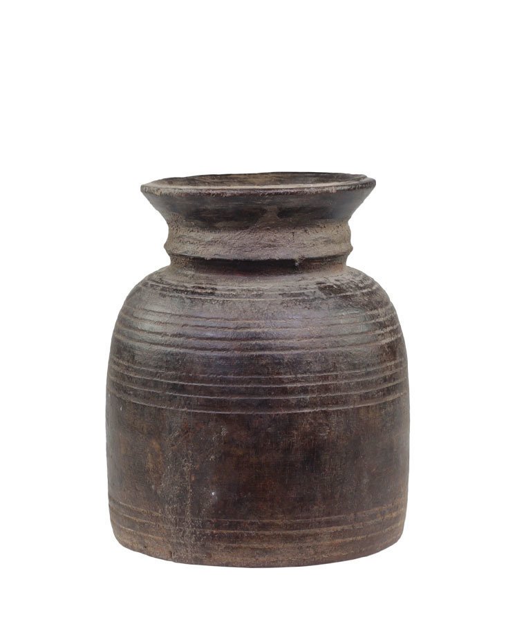 Grimaud Holz-Vase für Deko mit Rand