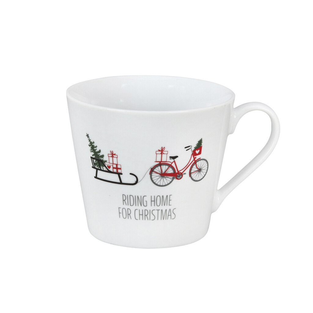 Krasilnikoff Happy Cup Tasse, Bike mit Schlitten Preview Image