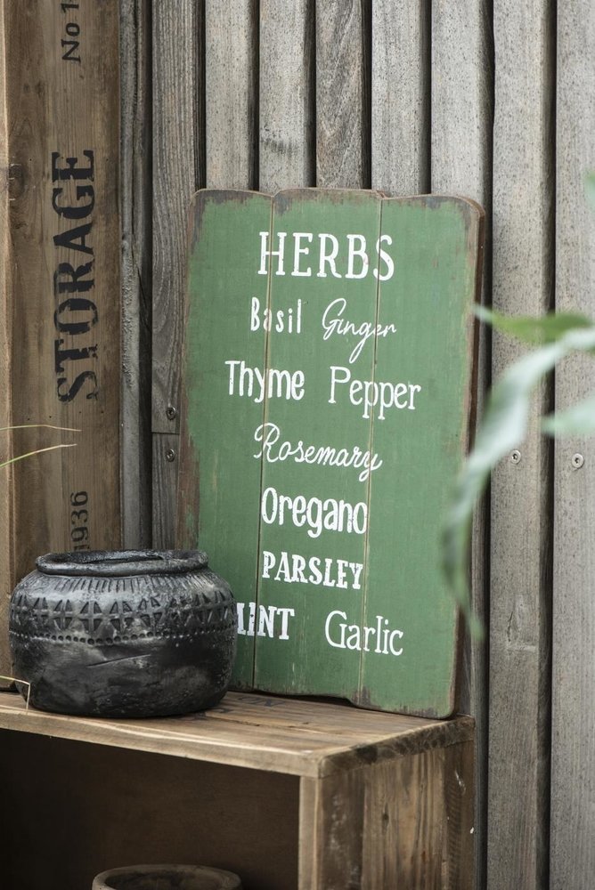 Ib Laursen Holzschild Herbs Preview Image