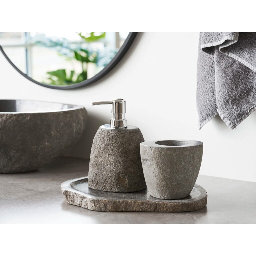 Gara Badezimmer Waschbecken Set, Seifenspender, Becher