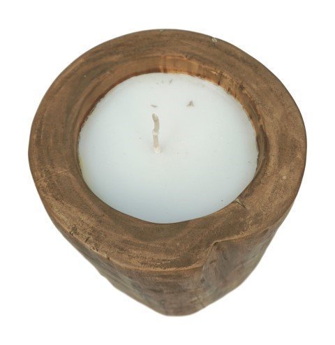 Baumstammkerze Teakholz
