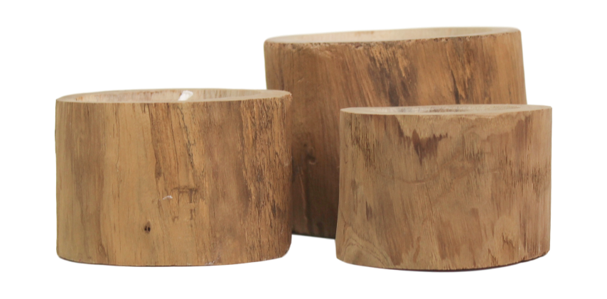 Naturholz Kerze Teak