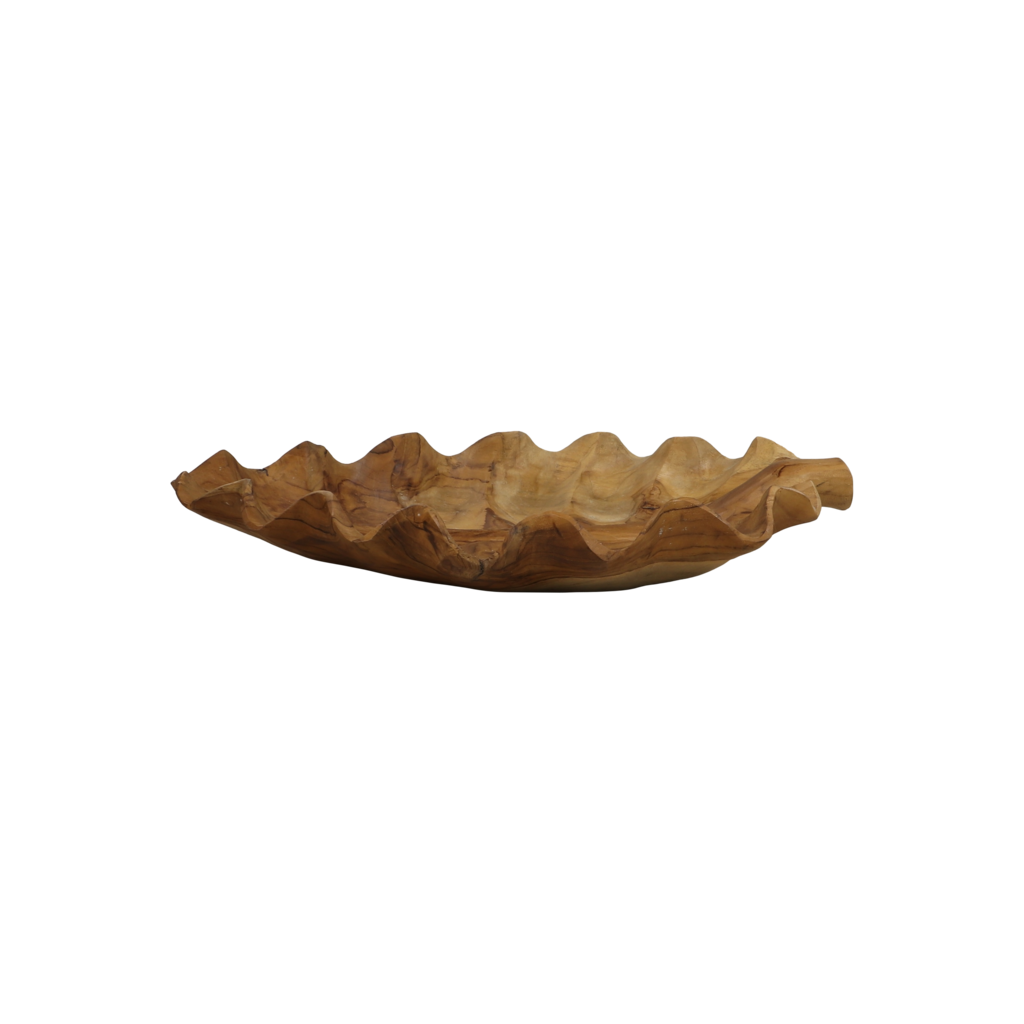 Obstschale Leaf Teakholz