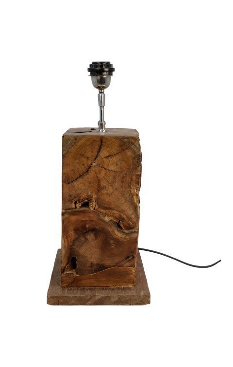 HSM Collection Tischlampe Teakholz natur