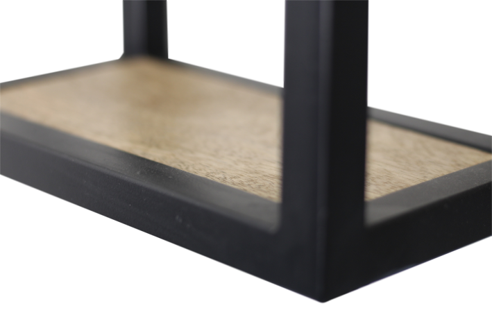 Wandregal Levels aus Mangoholz und Eisen