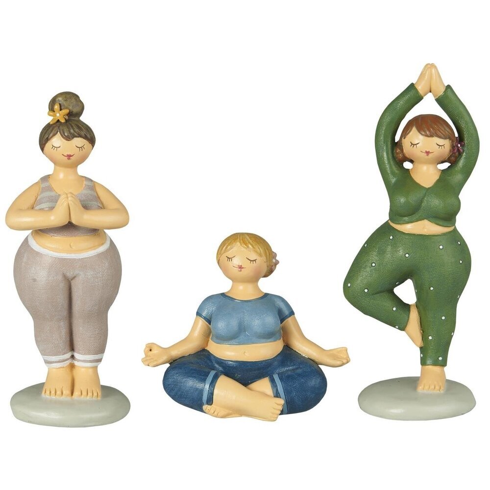 3 Damen Yoga-Position Dekor Figuren