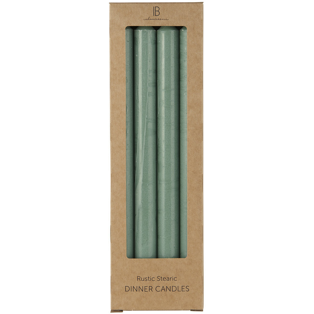 4 Dinner Candles, rustikale Stabkerzen