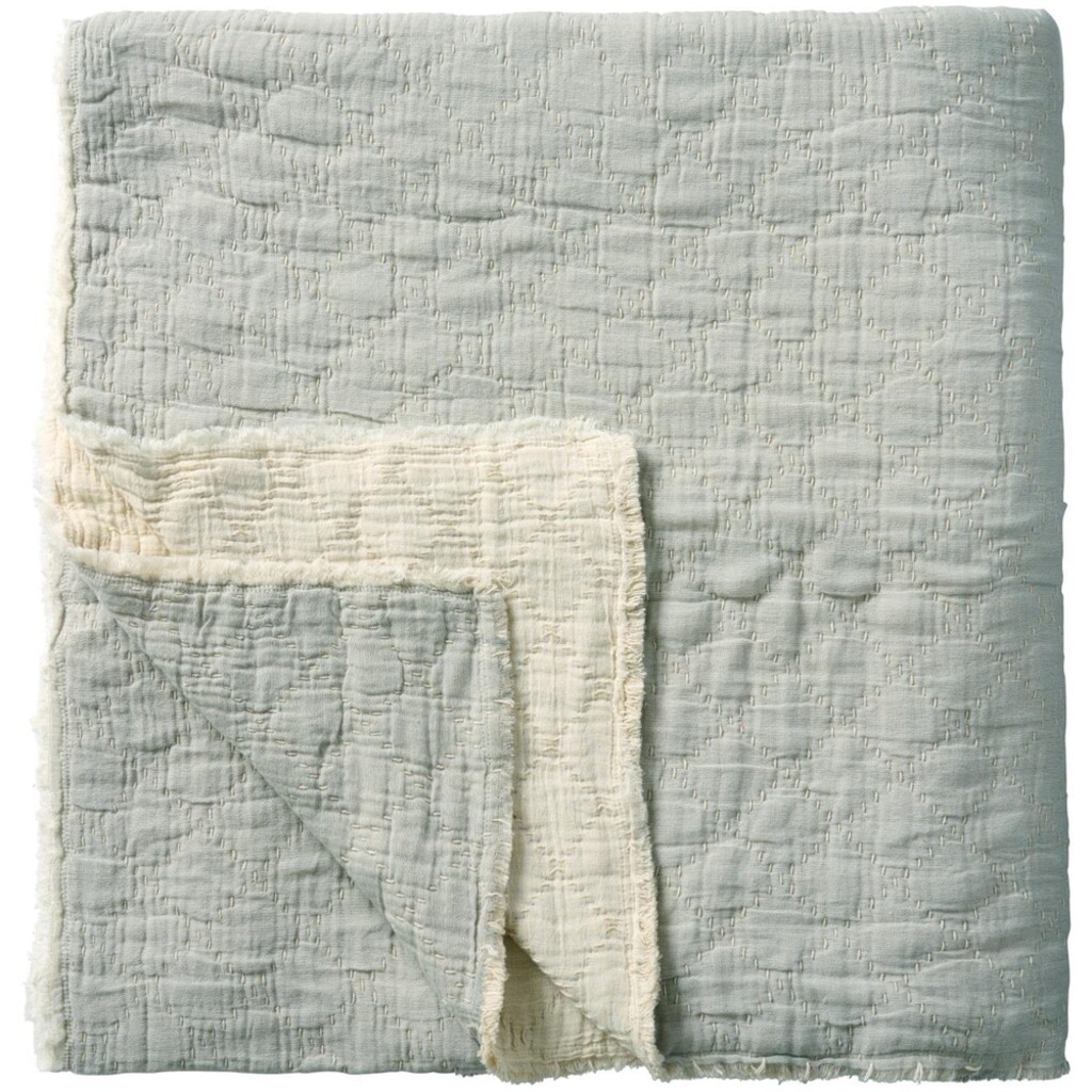 Bettdecke doppelt, doppelt gewebt Karo-Stickerei