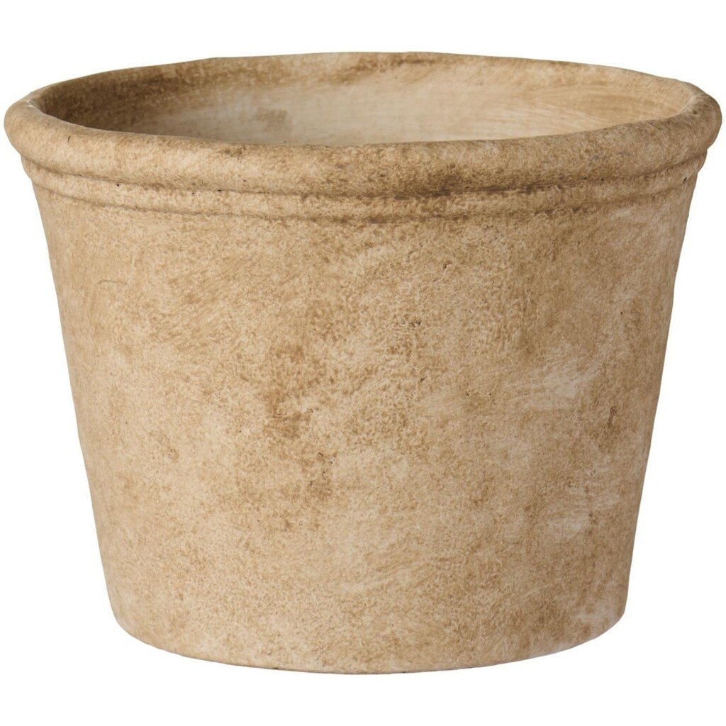 Blumentopf Athen mit gerillter Kante Zement