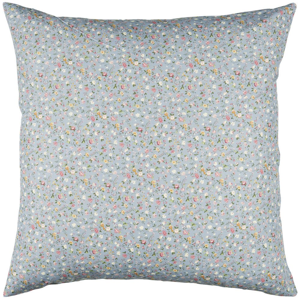 Blumiger Kissenbezug aus Baumwolle quadratisch