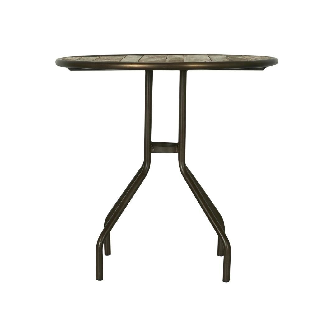 Cafetisch mit Holztischplatte und Metallgestell UNIKA