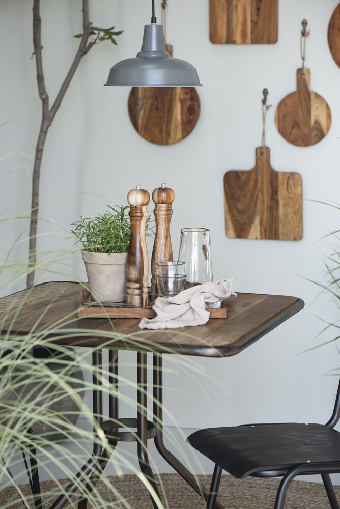 IB Laursen Cafetisch mit Holztischplatte und Metallgestell UNIKA Preview Image