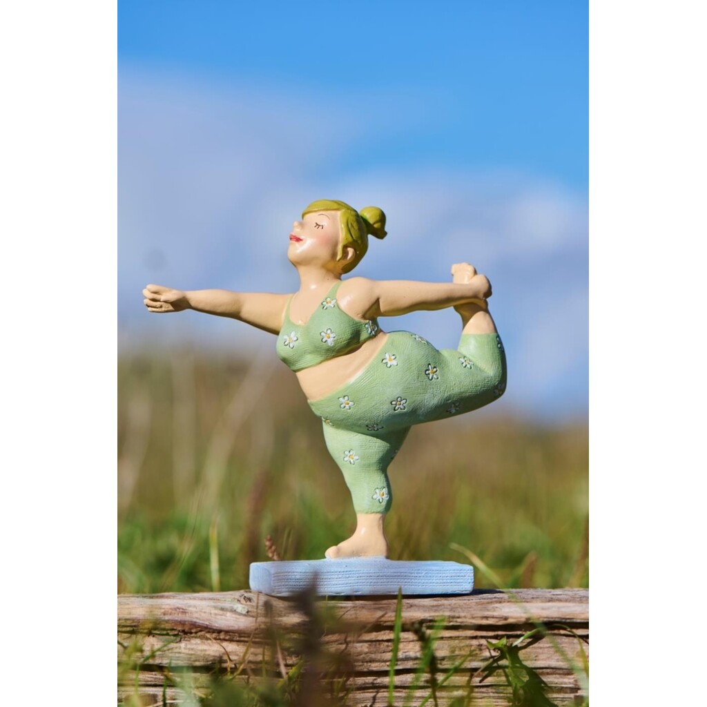IB Laursen Yoga-Dame - Humorvolle Dekofigur aus Polyresin