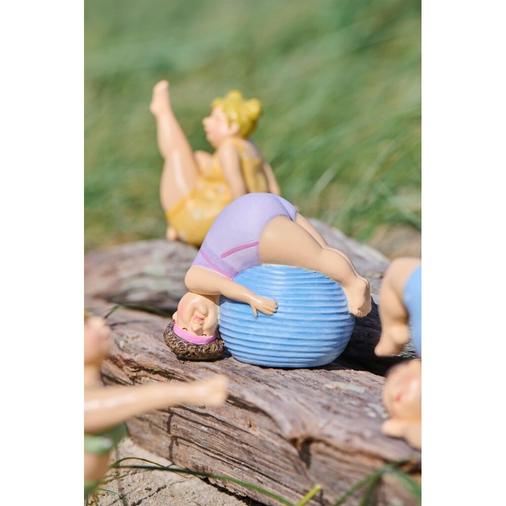 IB Laursen Yoga-Dame - Humorvolle Dekofigur aus Polyresin
