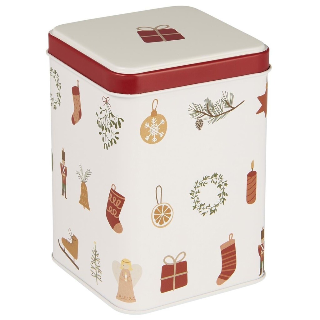 IB Laursen Dose mit Weihnachtsmotiven viereckig Preview Image