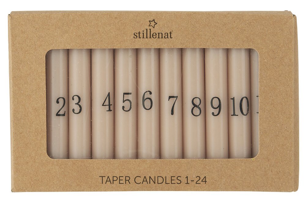 Dünne Kerzen 1-24 mit Zahlen
