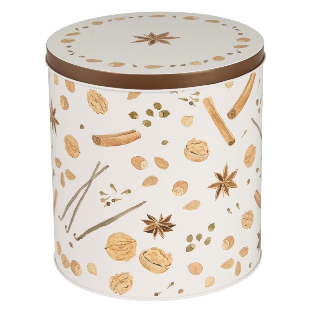 IB Laursen Gebäckdose Keksdose mit Weihnachtsgewürzen hoch rund Preview Image