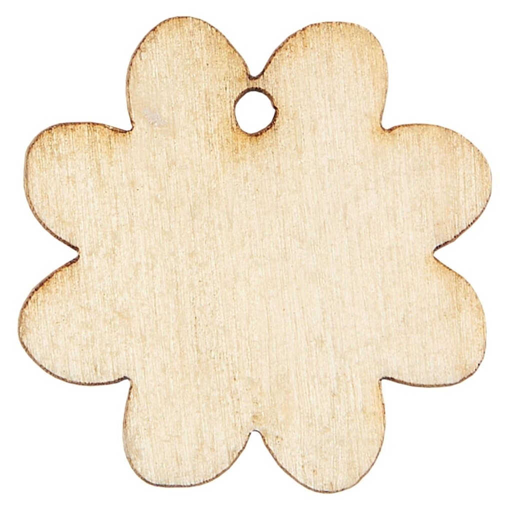 Geschenkanhänger aus Holz Blume