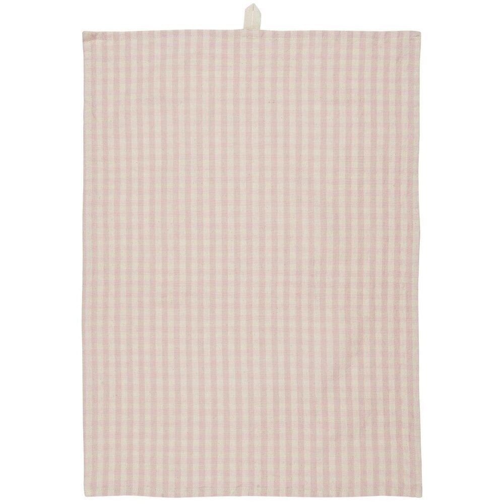 Geschirrtuch mit kleinen naturfarbigen Karos