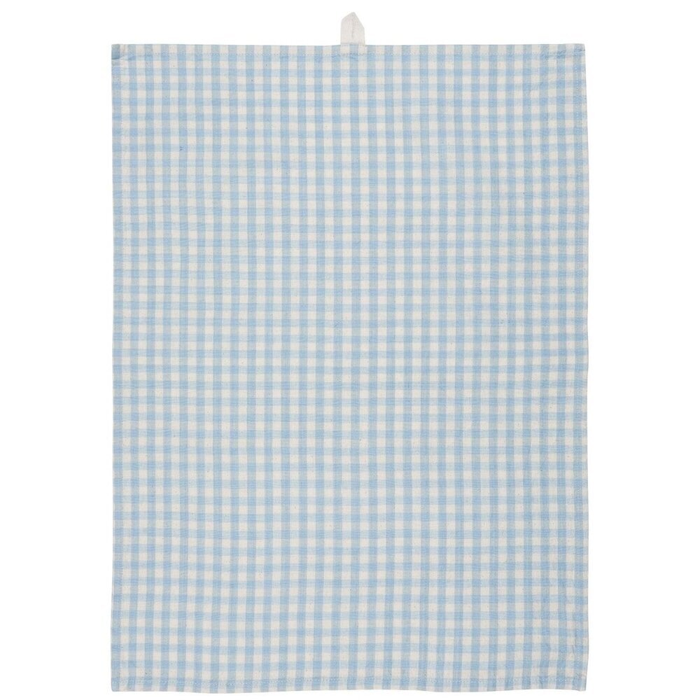 Geschirrtuch mit kleinen naturfarbigen Karos