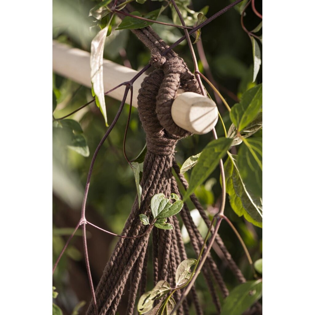 Hängesessel braun Melange mit Quasten