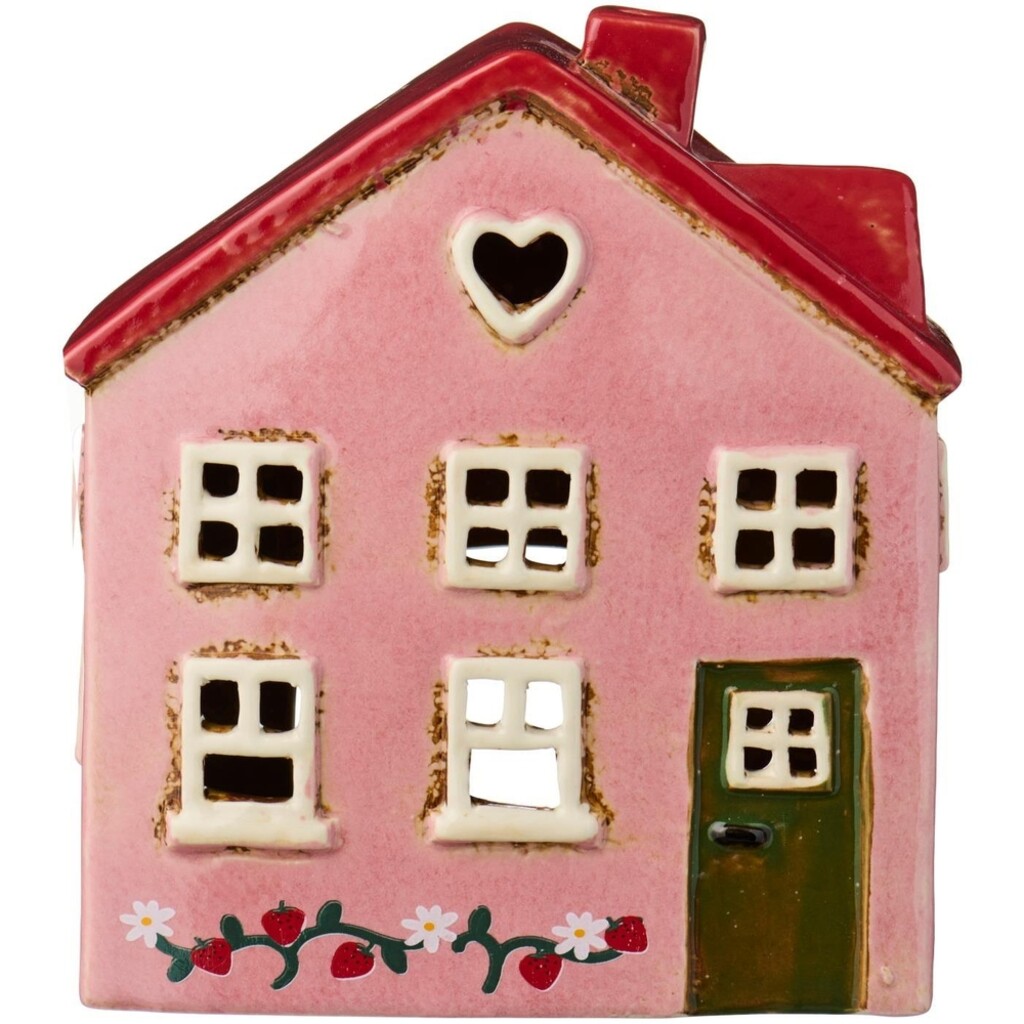 IB Laursen Keramik Teelichthaus mit Erdbeerranke Ebeltoft online kaufen bei SKANDEKO