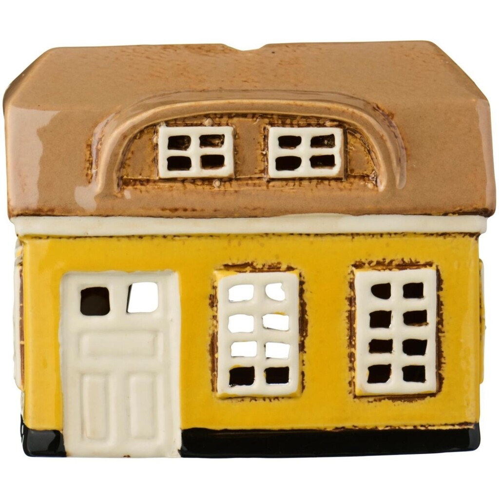 IB Laursen Lichthaus Ebeltoft gelb | Keramikhaus für Teelicht online kaufen bei SKANDEKO