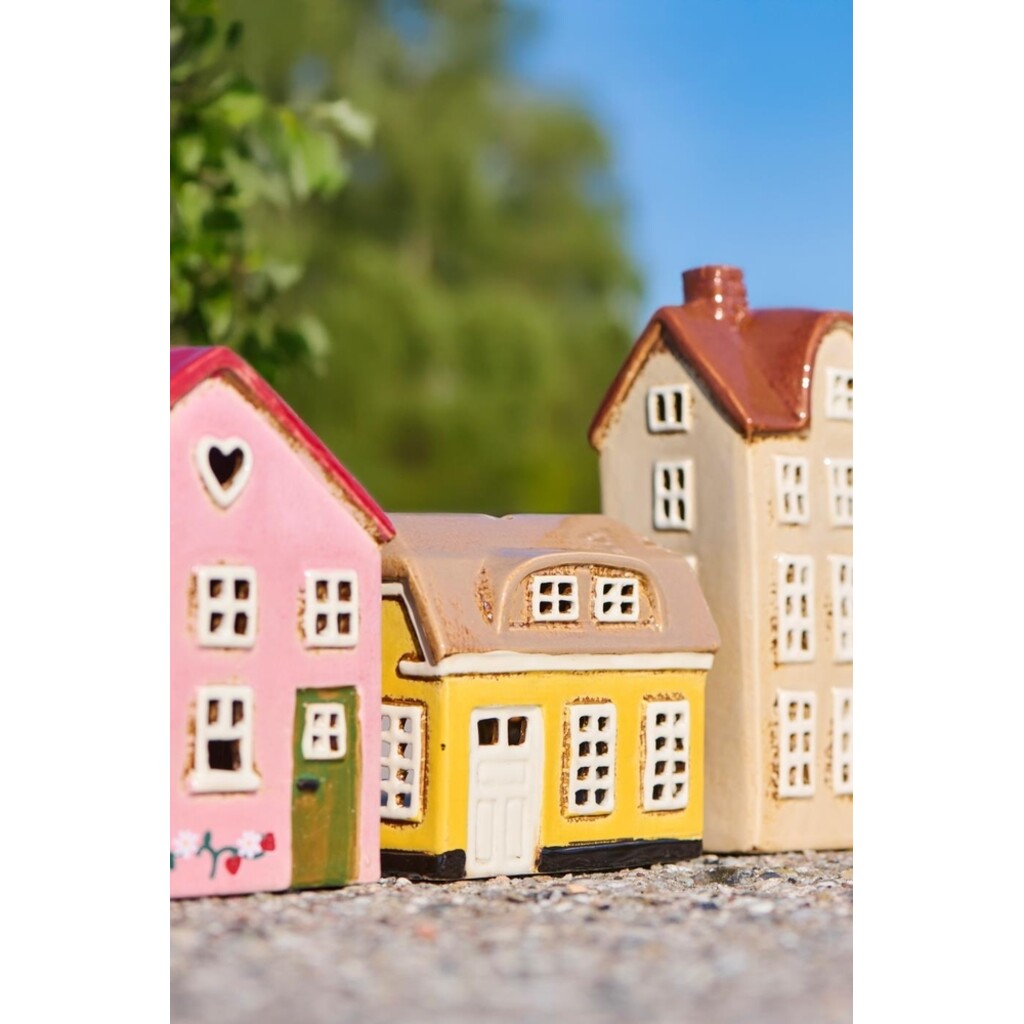 IB Laursen Lichthaus Ebeltoft gelb | Keramikhaus für Teelicht online kaufen bei SKANDEKO (Ansicht 2)