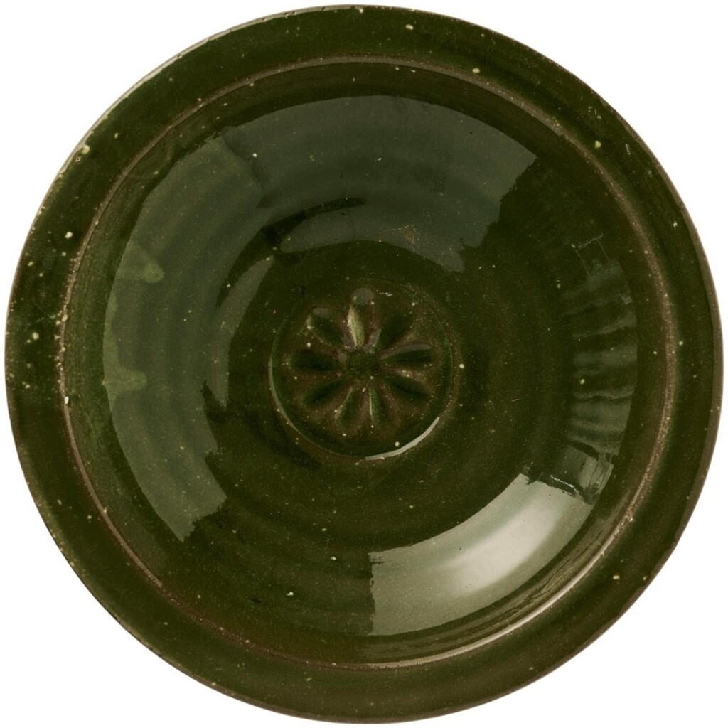 Keramik Deko Schale mit Blume rustikal Avignon