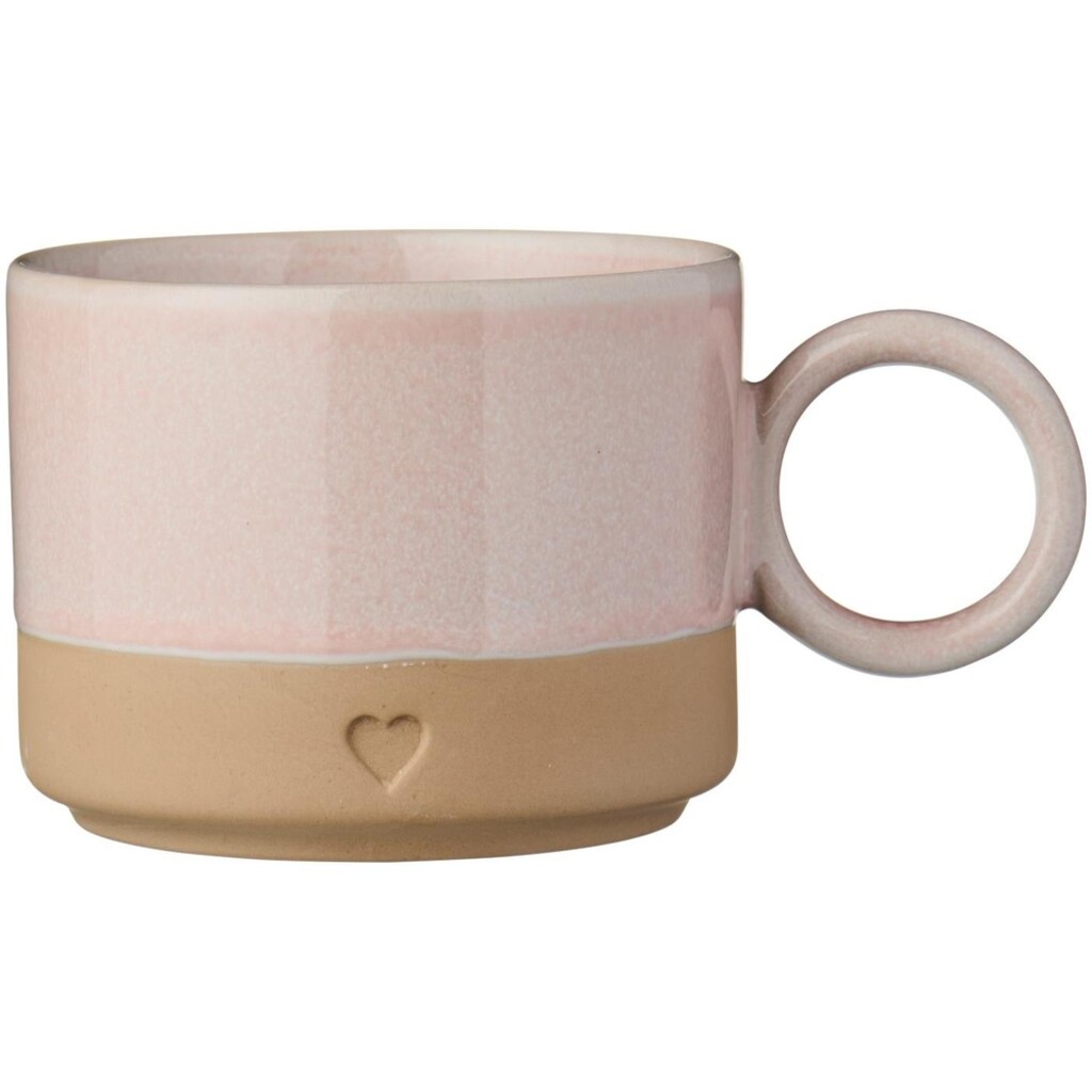 Keramik Tasse mit Henkel Heart